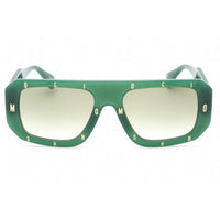 Moschino Women's Sunglasses - Green Plastic Full Rim Rectangular | MOS129/S 01ED 9K ,