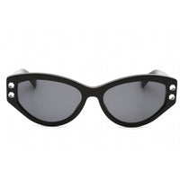 Moschino Women's Sunglasses - Grey Lens Black Cat Eye Plastic Frame | MOS109/S 0807 IR ,