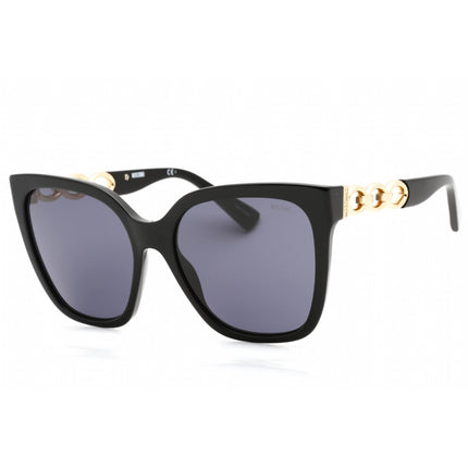 Moschino Women's Sunglasses - Grey Lens Black Rectangular Frame | MOS098/S 0807 IR ,