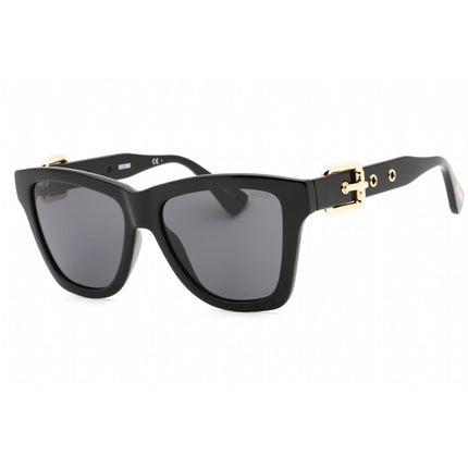 Moschino Women's Sunglasses - Grey Lens Black Square Shape Frame | MOS131/S 0807 IR ,