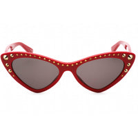 Moschino Women's Sunglasses - Grey Lens Red Cat Eye Plastic Frame | MOS093/S 0C9A IR ,