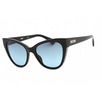 Moschino Women's Sunglasses - Grey Shaded Blue Lens Cat Eye Frame | MOS056/S 0807 GB ,
