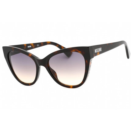 Moschino Women's Sunglasses - Havana Metal Full Rim Cat Eye Frame | MOS056/S 0086 GA ,