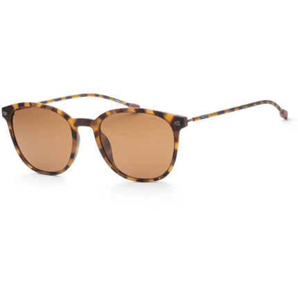 Nautica Unisex Sunglasses - Amber Horn Plastic Frame Green Polarized Lens | N6246S 280 ,