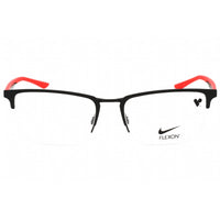 Nike Men's Eyeglasses - Satin Black/University Red Metal Rectangular | NIKE 4313 006 ,
