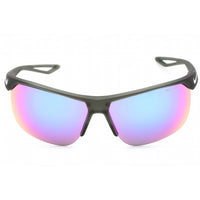 Nike Unisex Sunglasses - Black Plastic Sport Wraparound Half Rim Frame | EV1013 304 ,
