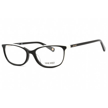 Nine West Unisex Eyeglasses - Black/Cream Plastic Cat Eye Frame | NW5161 001 ,