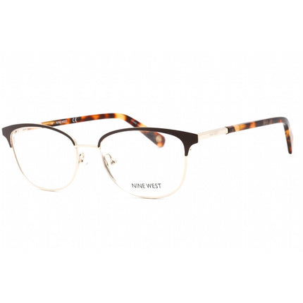 Nine West Women's Eyeglasses - Brown Metal Full Rim Cat Eye Frame | NW1091 210 ,