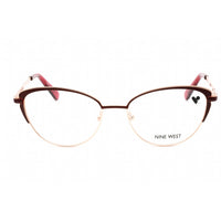 Nine West Women's Eyeglasses - Burgundy/Rose Gold Metal Cat Eye Frame | NW1104 602 ,