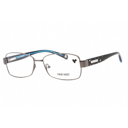 Nine West Women's Eyeglasses - Dark Gunmetal Metal Rectangular Frame | NW1021 015 ,