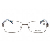 Nine West Women's Eyeglasses - Dark Gunmetal Metal Rectangular Frame | NW1021 015 ,