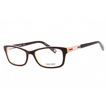 Nine West Women's Eyeglasses - Plum Laminate Plastic Rectangular Frame | NW5134 506 ,