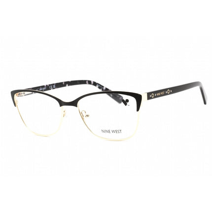 Nine West Women's Eyeglasses - Satin Solid Black Metal Cat Eye Frame | NW8011 001 ,