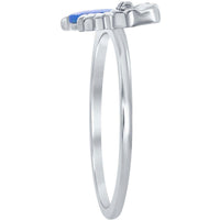 Women's Ring - Sterling Silver Blue Opal Crab Design, Size 6 | W-1907-6 ,