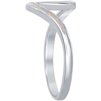 Opalata Women's White Opal Wave Design Ring - W-1887 ,