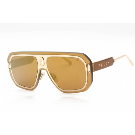 Philipp Plein Men's Sunglasses - Metal Frame Brown Mirror Gold Lens | SPP050 300G ,