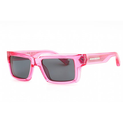 Philipp Plein Men's Sunglasses - Shiny Fuchsia Plastic Frame Grey Lens | SPP044M 03GB ,