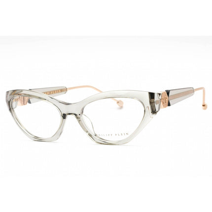 Philipp Plein Women's Eyeglasses - Transparent Grey Cat Eye Frame | VPP069S 03GU ,