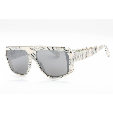 Philipp Plein Women's Sunglasses - Marmorized Ivory Frame Grey Lens | SPP074 9YLX ,