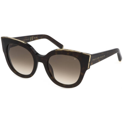 Philipp Plein Women's Sunglasses - Shiny Havana Frame Brown Lens | SPP026S 0722 ,