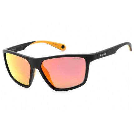 Polaroid Core Men's Sunglasses - Black Yellow Plastic Square | PLD 7040/S 071C OZ ,
