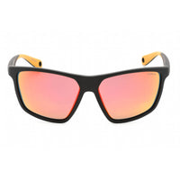 Polaroid Core Men's Sunglasses - Black Yellow Plastic Square | PLD 7040/S 071C OZ ,