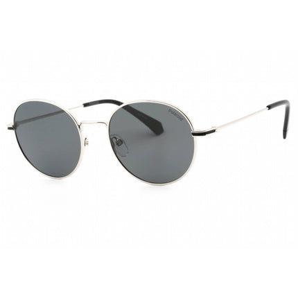 Polaroid Core Men's Sunglasses - Palladium Full Rim Round Frame | PLD 6105/S/X 0010 M9 ,