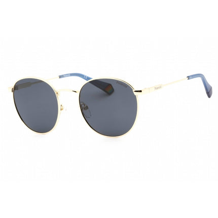 Polaroid Core Unisex Sunglasses - Gold Blue Metal Round Frame | PLD 6171/S 0LKS C3 ,