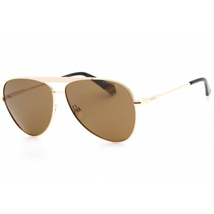 Polaroid Core Unisex Sunglasses - Gold Ivory Aviator Frame | PLD 6200/S/X 0Y3R SP ,