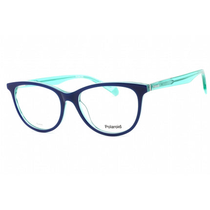 Polaroid Core Women's Eyeglasses - Blue Aqua Full Rim Cat Eye Frame | PLD D395 0Z90 00 ,