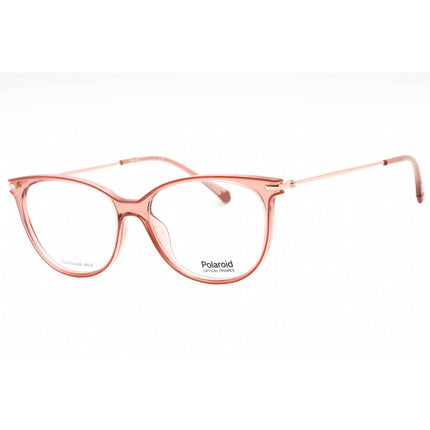 Polaroid Core Women's Eyeglasses - Peach Plastic Full Rim Cat Eye Frame | PLD D415 733 ,