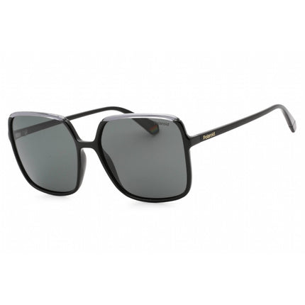 Polaroid Core Women's Sunglasses - Black Grey Plastic Square | PLD 6128/S 008A M9 ,