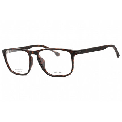 Police Men's Eyeglasses - Matte Dark Havana Rectangular Shape Frame | VPLA44 0878 ,