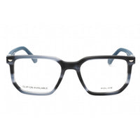 Police Men's Eyeglasses - Semi Matte Striped Blue Acetate Square Frame | VPLF75 M00M ,