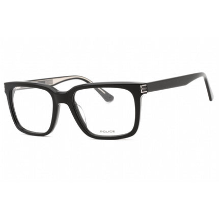 Police Men's Eyeglasses - Shiny Black Acetate Square Frame Clear Lens | VPLF03N 700Y ,