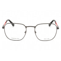 Police Men's Eyeglasses - Shiny Gunmetal Square Frame Clear Demo Lens | VPLF08 0568 ,