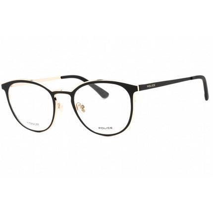Police Men's Eyeglasses - Shiny Rose Gold Metal Round Full Rim Frame | VPLB58M 0302 ,