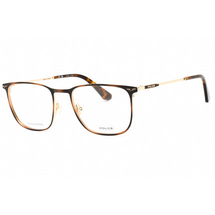 Police Men's Eyeglasses - Shiny Rose Gold Metal Square Full Rim Frame | VPLG68 0320 ,