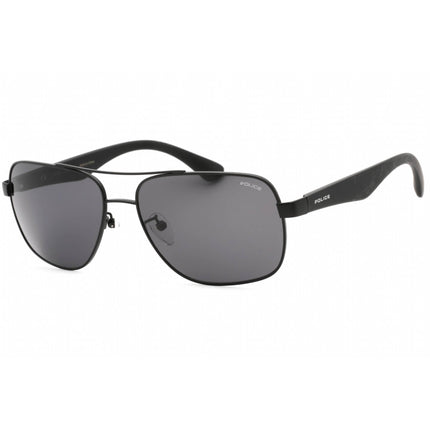 Police Men's Sunglasses - Semi Matte Black Metal Aviator Shape Frame | SPL655 0531 ,