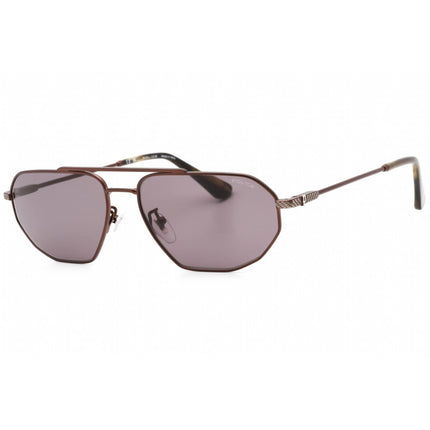 Police Men's Sunglasses - Semi Matte Brown Stainless Steel Aviator | SPLF66M 08FK ,