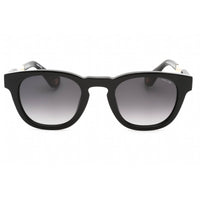 Police Men's Sunglasses - Shiny Black Acetate Round Full Rim Frame | SPLF70M 0700 ,
