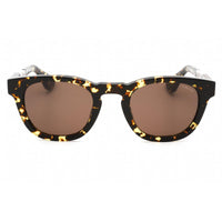 Police Men's Sunglasses - Shiny Brown/Yellow Havana Acetate Round Frame | SPLF70M 0781 ,