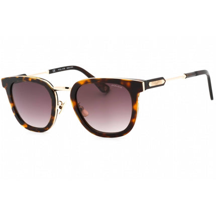 Police Men's Sunglasses - Shiny Dark Havana Metal Square Full Rim Frame | SPLF19M 0722 ,