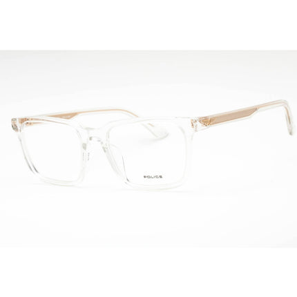 Police Unisex Eyeglasses - Shiny Crystal Acetate Square Shape Frame | VPLF76M 0P79 ,
