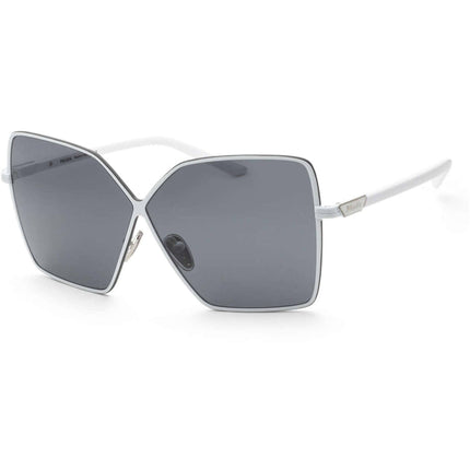 Prada Women's Sunglasses - White Metal Full Rim Frame Dark Grey Lens | 0PR 50YS 4615S0 ,