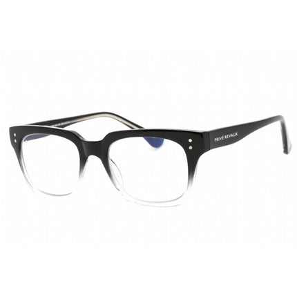 Prive Revaux Men's Eyeglasses - Plastic Rectangular Frame | Jack Caviar Black/Crystal ,