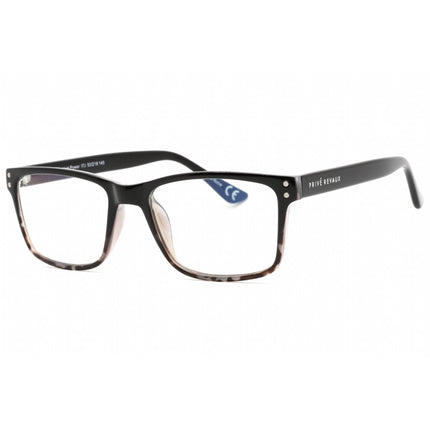 Prive Revaux Men's Eyeglasses - Rectangular Plastic Frame | High Power Gunmetal Stripe ,