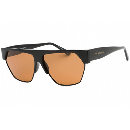 Prive Revaux Unisex Sunglasses - Amber Lens Plastic Rectangular Frame | Spicy Black ,