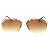 Prive Revaux Unisex Sunglasses - Brown Gradient Lens Aviator Full Rim | Glide Gold ,