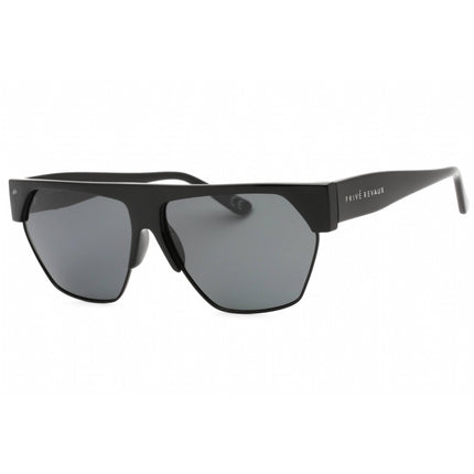Prive Revaux Unisex Sunglasses - Grey Lens Rectangular Frame | Spicy Caviar Black ,